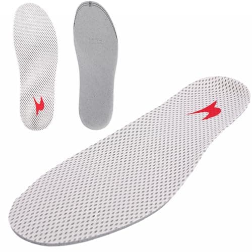 Shoe Insoles, Comfort Thin Lightweight Shock Absorption and Cushion Shoe Insole, Best Insoles for Men and Women for Everyday Use (White, L:(Men8.5-9.5/Women9.5-10.5))