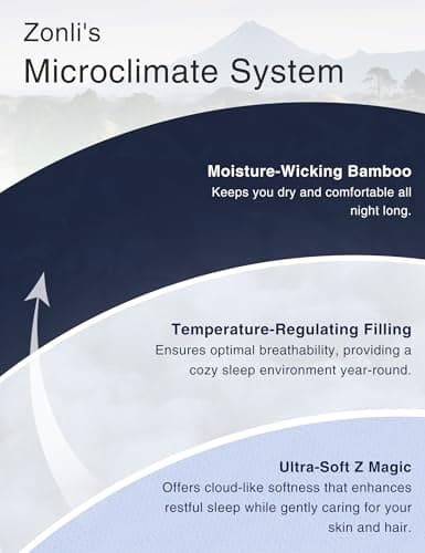 ZonLi Z-Magic 100% Cooling Bamboo Comforter from Viscose, Lightweight All-Season Breathable Bedding Blanket for Hot Sleepers 6