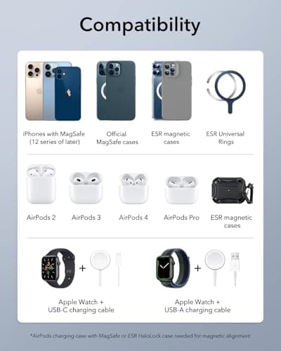 ESR 25W 3-in-1 Charger Stand for Magsafe, Made for Apple-Certified Magnetic Wireless Charger, 15W Charging Station for iPhone 17/16/15/14/13 Apple Watch/AirPods Pro, Phone-Cooling Charger, White 9