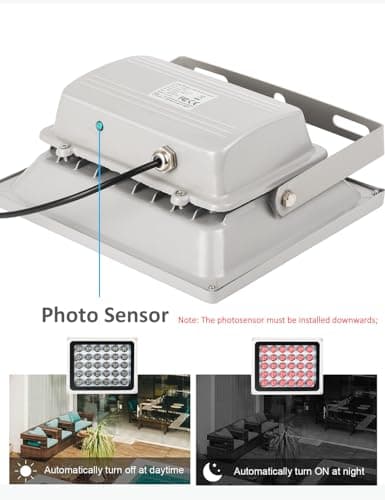 LONNKY [Updated Version :90 Degree Wide Angle] IR Illuminator Long Range up to 330ft/100m,30-LEDs 850nm,IR Infrared Light for Security Camera, Waterproof, Auto ON/Off, Metal Housing 6