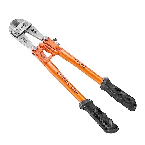 VEVOR Bolt Cutter, 18" Lock Cutter, Bi-Material Handle with Soft Rubber Grip, Heavy Duty Bolt Cutter, Chrome Molybdenum Alloy Steel Blade, for Rods, Bolts, Wires, Rivets, Cables, and Chains 9