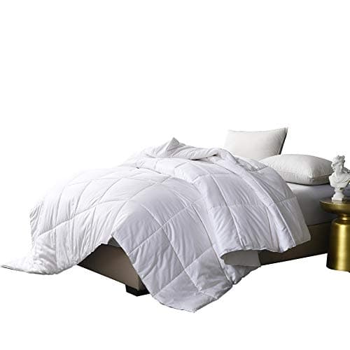 Cottonpure Sustainable 500 Thread Count Cotton Cover All Natural Breathable Hypoallergenic Cotton Comforter , Full/Queen