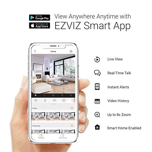 EZVIZ Indoor Security Camera 1080P WiFi Baby Monitor, Smart Motion Detection, Two-Way audio, 40ft Night Vision, Works with Alexa & Google Assistant(C1C) 7
