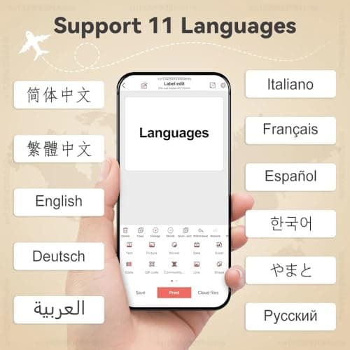 SIEAERDREWI Mini Label Printer Marklife P50 Portable Thermal Printer Self Adheisve Sticker Machine BIIuetuth Wirreless Label Maker No Ink 5