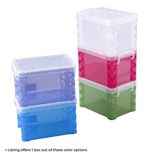 Super Stacker Index Card Box, 4 x 6 Inch Index Cards File Box, Note Holder, Index Card Holder, Flash Card Holder, Perfect for 4x6 Index Cards, Storage Organizer Container, Assorted Colors, 1 Count 6