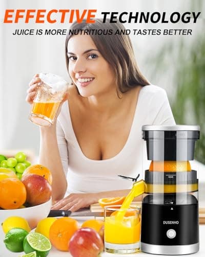 Electric Citrus Juicer Rechargeable - Electric Juicer Machines with USB and Cleaning Brush Portable Compact Juicer for Orange, Lemon, Limes 5