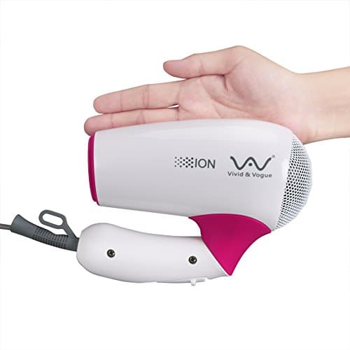 VAV 1200W Travel Hair Dryer Professional Ceramic Mini Blow Dryer for Kids with Cool Shot Button,Folding Handle 5