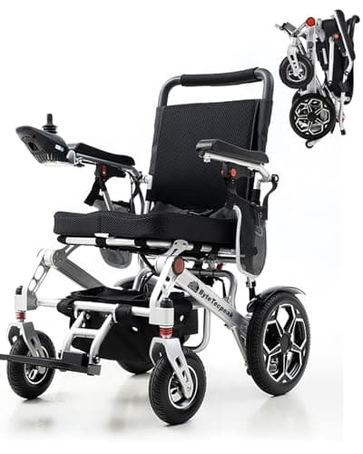 Electric Wheelchairs for Adults,Folding Electric Wheelchair Airline Approved,500W Motor,15Miles Range,Lightweight Portable Motorized Wheelchairs for Seniors,All-Terrain Power Wheelchair,Support 330lbs