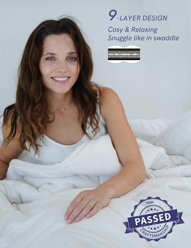 YnM Weighted Blanket King/CA King 30lbs, The Heavy Oversized Weighted Comforter, Warm & Fluffy Throw (Neutral Beige, 30lbs, 104" Lx90 W) 5