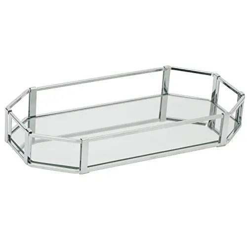 Octangular Design Mirror Vanity Tray
