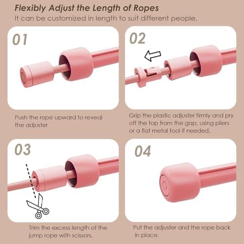 POCFOINY 2 Pack Jump Rope for Fitness, Speed Rope Skipping Rope for Men, Kids and Women, Jumping Rope for Workout, Tangle-Free PVC Long Jump Rope Set, Adjustable Exercise Jumping Rope Boxing for Adult 5