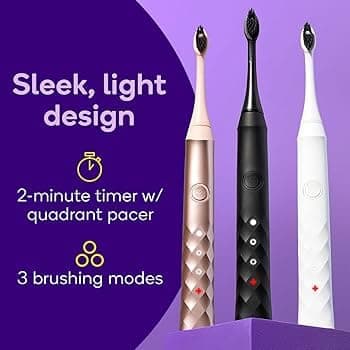 Burst Original Sonic Electric Toothbrush for Adults (White) | Rechargeable Electric Sonic Toothbrush | Soft Bristle Deep Clean Stain & Plaque Removal | 3 Modes: Teeth Whitening, Sensitive & Massage 5