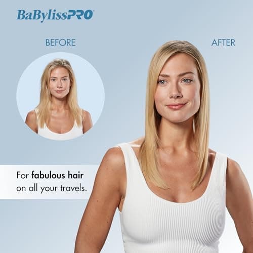 BaBylissPRO Nano Titanium Travel Dryer, Blue 8