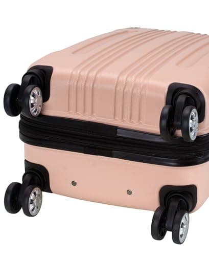 Rockland London Hardside Spinner Wheel Luggage, Champagne, Carry-On 20-Inch, 22"X13. 5"x10" (with wheels) 7