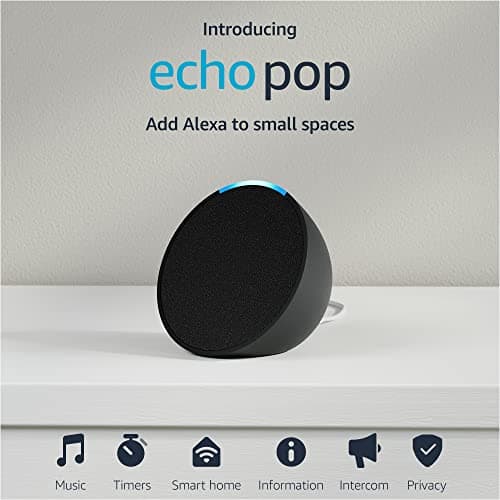Amazon Echo Pop (newest model), Our smallest speaker, Designed for Alexa+, Fits in any room, Charcoal 10
