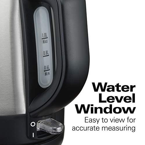 Hamilton Beach Electric Tea Kettle, Water Boiler & Heater, 1 L, Cordless, Auto-Shutoff & Boil-Dry Protection, Stainless Steel (40998) 7