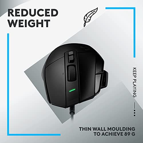 Logitech G502 X Wired Gaming Mouse - LIGHTFORCE Hybrid Optical-Mechanical Primary switches, Hero 25K Gaming Sensor, Compatible with PC - macOS/Windows - Black (Renewed) 6