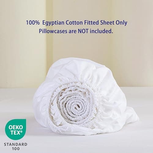 Split King/2 Pack Twin XL Fitted Sheet Only, 100% Egyptian Cotton, 600 Thread Count, 8"-16" Deep Pocket Sateen Weave Bottom Sheet, Soft Breathable Hotel Quality (Split King/2 Pack Twin XL, White) 7