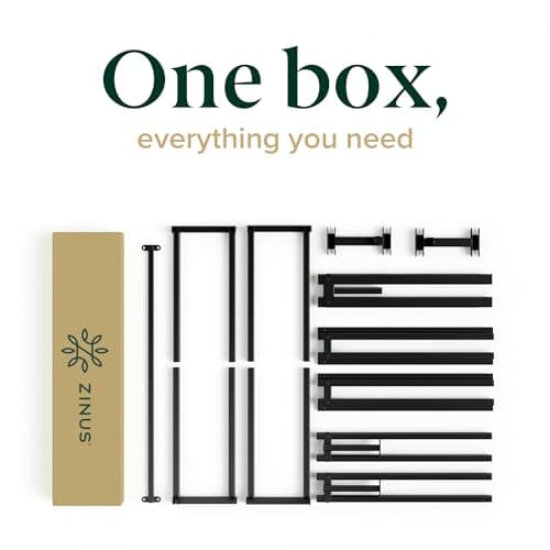 Zinus Joseph 10 Inch Platform Bed Frame, Wood Slat Support, No Box Spring Needed, Eco Friendly WonderBox(TM) Packaging, Easy Assembly, Black, Queen 6