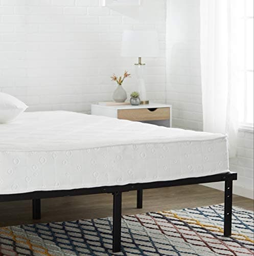 Amazon Basics Sturdy Heavy-Duty Non-Slip Platform Bed Frame, Steel Slat Support, Noise Free, Easy Assembly, 14 Inch Storage Height, Twin Size, Black 5