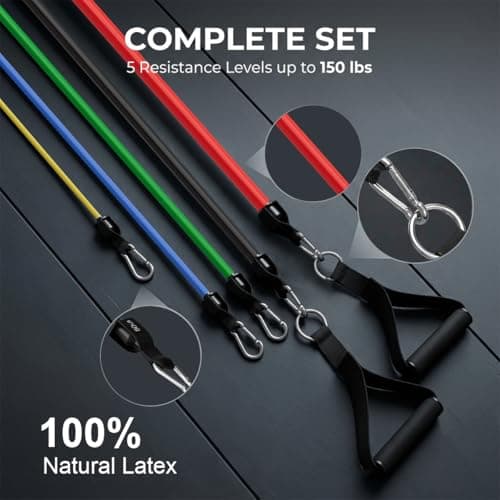 VEICK Resistance Bands, Exercise Bands, Workout Bands, Resistance Bands for Working Out with Handles for Men and Women, Exercising Bands for Fitness Weights Work Out at Home 6