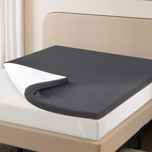 EGOHOME Topper 4 Inch Full Memory Foam Mattress Topper, Gel Foam Mattress Topper for Pressure Relief, Bed Topper in a Box with Removable & Washable Cover, CertiPUR-US Certified, 54"×75"
