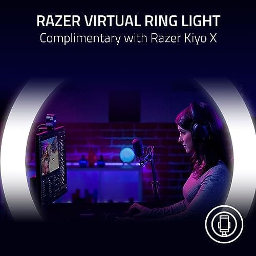Razer Kiyo X Full HD Streaming Webcam: 1080p 30FPS or 720p 60FPS - Auto Focus - Fully Customizable Settings - Flexible Mounting Options - Works with Zoom/Teams/Skype Conferencing Video Calling 5