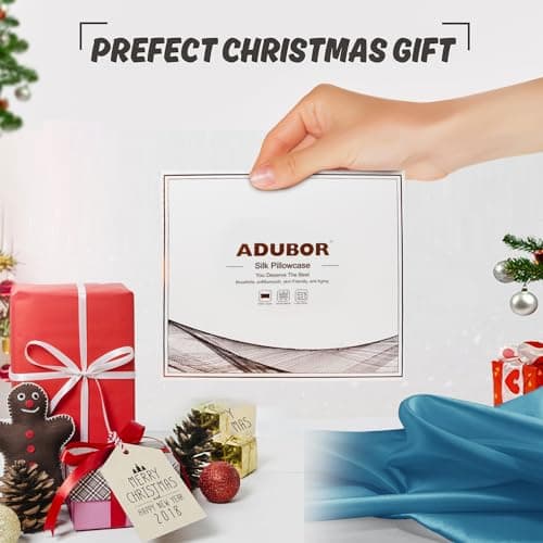 Adubor 100% Silk Pillowcase - Mulberry Silk Pillow Cases, 23 Momme 6A Grade Fibers, Silk Pillow Case for Hair and Skin Health, with Hidden Zipper (Standard 20''×26'', Peacock Blue) 7