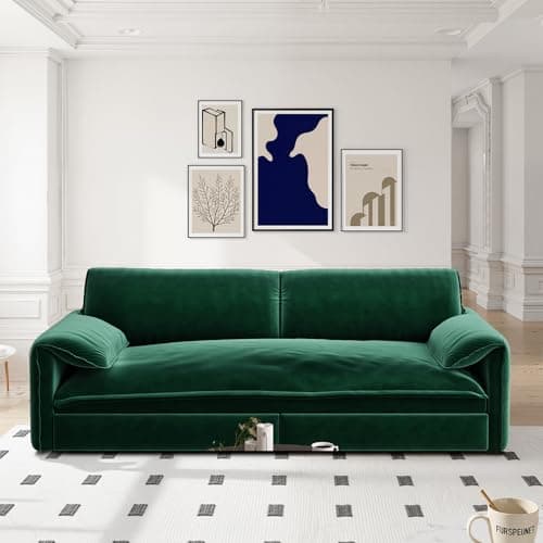 Lyngins 66" Queen Sleeper Sofa,Velvet Convertible Sofa Bed Queen, 3-in-1 Pull Out Couch Bed, Sleeper Loveseat for Small Spaces, Living Room, Office, Apartment