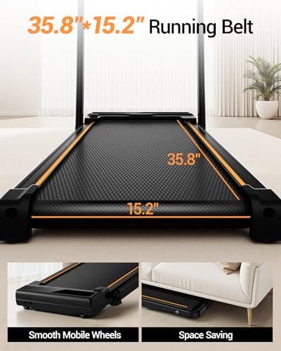 16% Incline Walking Pad Treadmills for Home Small, 4-in-1 Under Desk Treadmill with Handles, Foldable Treadmill with 2.5 HP Quiet Brushless, 330 LBS Capacity 8