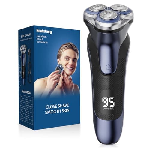 Electric Razor for Men, Noahstrong Electric Shaver for Men Face, Rechargeable Wet Dry Shaver with Pop Up Trimmer