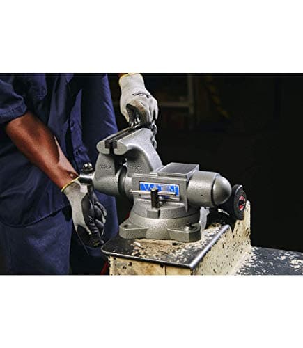 Wilton Tradesman Bench Vise, 6-1/2" Jaw (Width-6", Max Opening-4") Throat (Model 1765), Gray 7