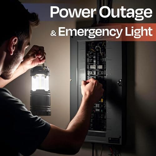 Rechargeable Camping Lanterns for Power Outages - Pack of 2 Waterproof LED Solar Lanterns for Camping Essentials, Hiking Gear, Battery Backup & Emergency Survival Kits 8