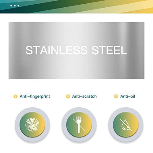 13 Gallon/50 L Garbage Can Kitchen Trash Can with Lid for Office Bedroom Bathroom Step Trash Bin Fingerprint-Proof Brushed Stainless Steel 13 Gallon / 50 Liter 5