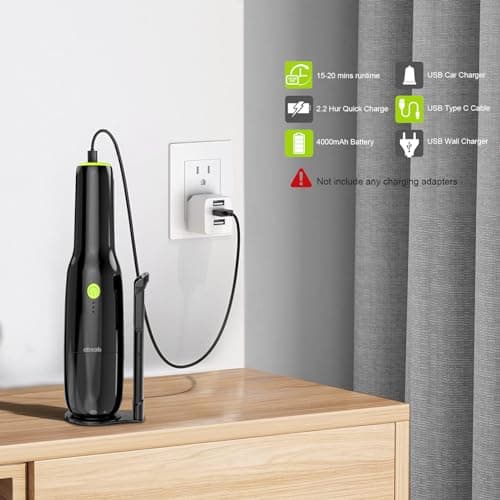 absob Slim Cordless Handheld Vacuum Cleaner, Mini Portable Car Vac Ultra-Lightweight at 1.2 Pounds with Powerful Suction for Vehicle Interior, Pet Hair, Carpet, Sofa, Desk, Keyboard 5