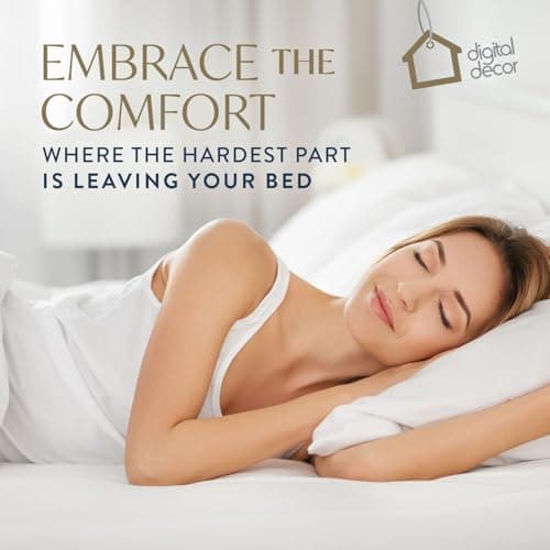 Digital Decor 100% Cotton Luxury Hotel Pillows Standard Size Set of 2, Cooling Down Alternative Bed Pillows for Sleeping, Hypoallergenic Soft Pillows for Side & Back Sleepers, Made in USA, 26" x 20" 6