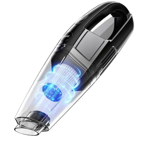 BSRCO Hand Vacuum Cordless 3-in-1, Car Vacuum with USB Charge, Handheld Vacuum Cordless Rechargeable with LED, HEPA Filter, 1.43 lbs Lightweight, Ideal for Car & Home Use