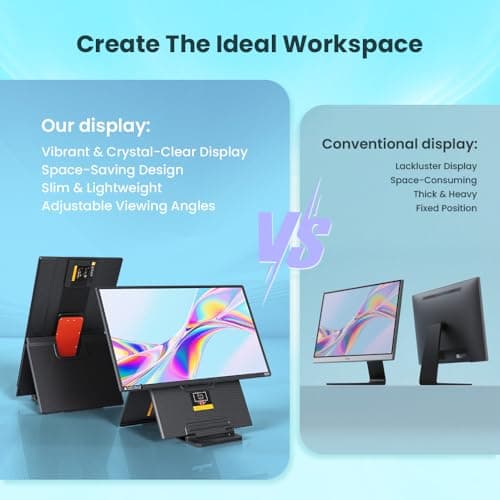 Hyangin 24-inch Large Portable Monitor for Laptop, 2026 Upgraded 1080P FHD 100Hz Portable Screen,125% sRGB IPS Portable Second Monitor with Adjustable Stand for Laptop, MacBook, Phones 2