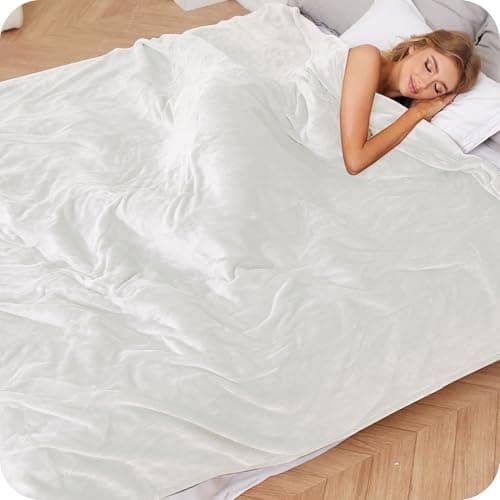 Electric Heated Blanket 72" x 84" Full Size Breathable Warm Flannel Heated Blanket with 4 Heating Levels & 10 Hours Auto Shut Off, Control Temperature and Washable for Sofa and Bed White