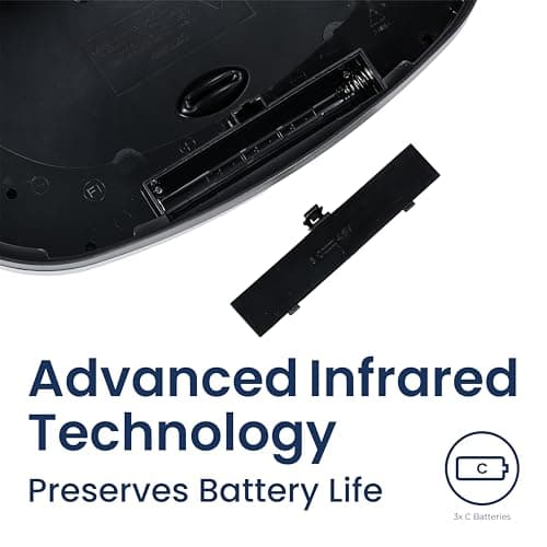 NINESTARS DZT-50-9 Automatic Touchless Infrared Motion Sensor Trash Can, 13 Gal 50L, Stainless Steel Base (Oval, Silver/Black Lid) 5