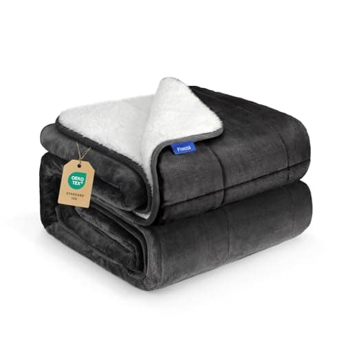 Weighted Blanket King Size 30 lbs 88x104 inches, Sherpa Fleece Throw Blanket for Couple with Soft Plush Flannel Top, Fuzzy Fluffy Cozy Warm and Thick Heavy Blanket for Winter