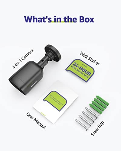 SANNCE FHD 1080p 2MP Wired Home Security Camera with EXIR 100ft Night Vision, IP66 Waterproof Surveillance Bullet Cameras for Outdoor Indoor Video Home CCTV Camera (Black) 8