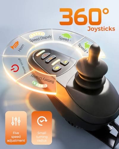 Serianie Electric Wheelchairs for Adults, Lightweight Electric Wheelchair, Foldable Travel Motorized Wheelchairs for Seniors, Folding Portable Mobility Scooter, Compact Fold Power Wheelchair 6