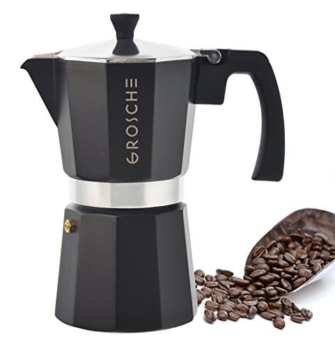 GROSCHE Milano Stovetop Espresso Maker Moka Pot 9 espresso Cup, 15.2 oz, Black. Cuban Coffee Maker Stove top coffee maker Moka Italian espresso greca coffee maker brewer percolator 4