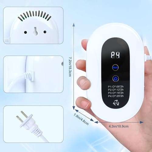 Home Air Purifier for 99% Strong Odor Pets Poof Cat Litter Deodorizer Plug in Ionizers Air Freshener for Bedroom Kitchen Toilet Pets Litter Box Shoe Cabinet(1) 7