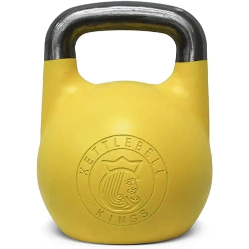Kettlebell Kings Competition Kettlebells Weight - 33mm handle - 4-32 KG - Hand weights Workout Gym Equipment and Strength training sets for Women and Men - Weights set for Home Gym