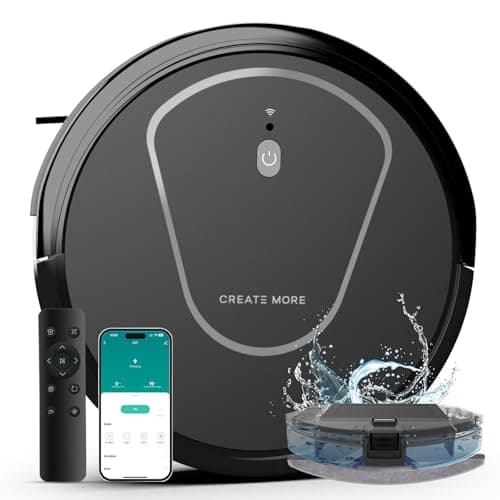Bagotte Robot Vacuum and Mop Combo, 3-in-1 Robotic Vacuum Cleaner, 5000Pa Strong Suction with Auto Recharging,Tangle Free, Timing Function, App/WiFi/Voice/Remote for Hard Floor and Pet Hair