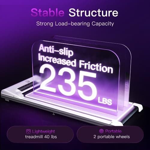 UMAY Walking Pad, Ultra Quiet Under Desk Treadmill, Portable Walking Treadmills for Home/Office, Small Treadmill with Remote Control, SPAX APP and LED Display, Space Saving, Installation-Free 7