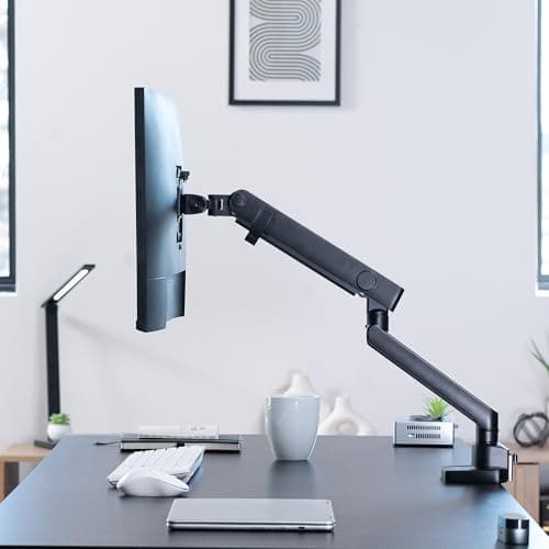 VIVO Premium Aluminum Full Motion Single Ultrawide Monitor Desk Mount Stand with Lift Engine Arm, Fits Screens up to 40 inches, STAND-V101BB 6