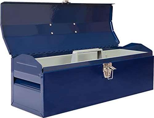 TCE ATB101U Torin 19" Hip Roof Style Portable Steel Tool Box with Metal Latch Closure and Removable Storage Tray, Blue 10